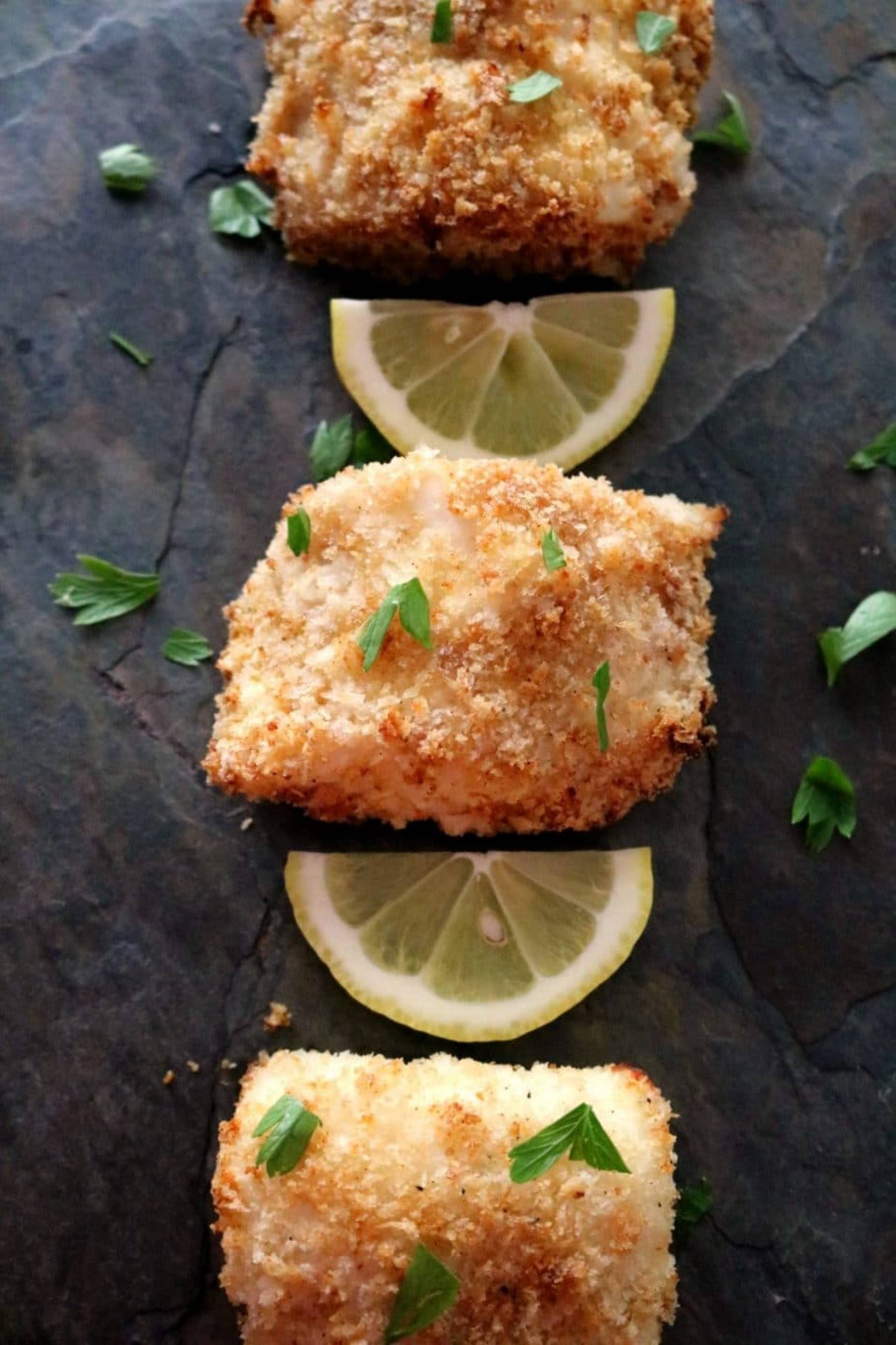 Pesto Panko Parmesan Cod