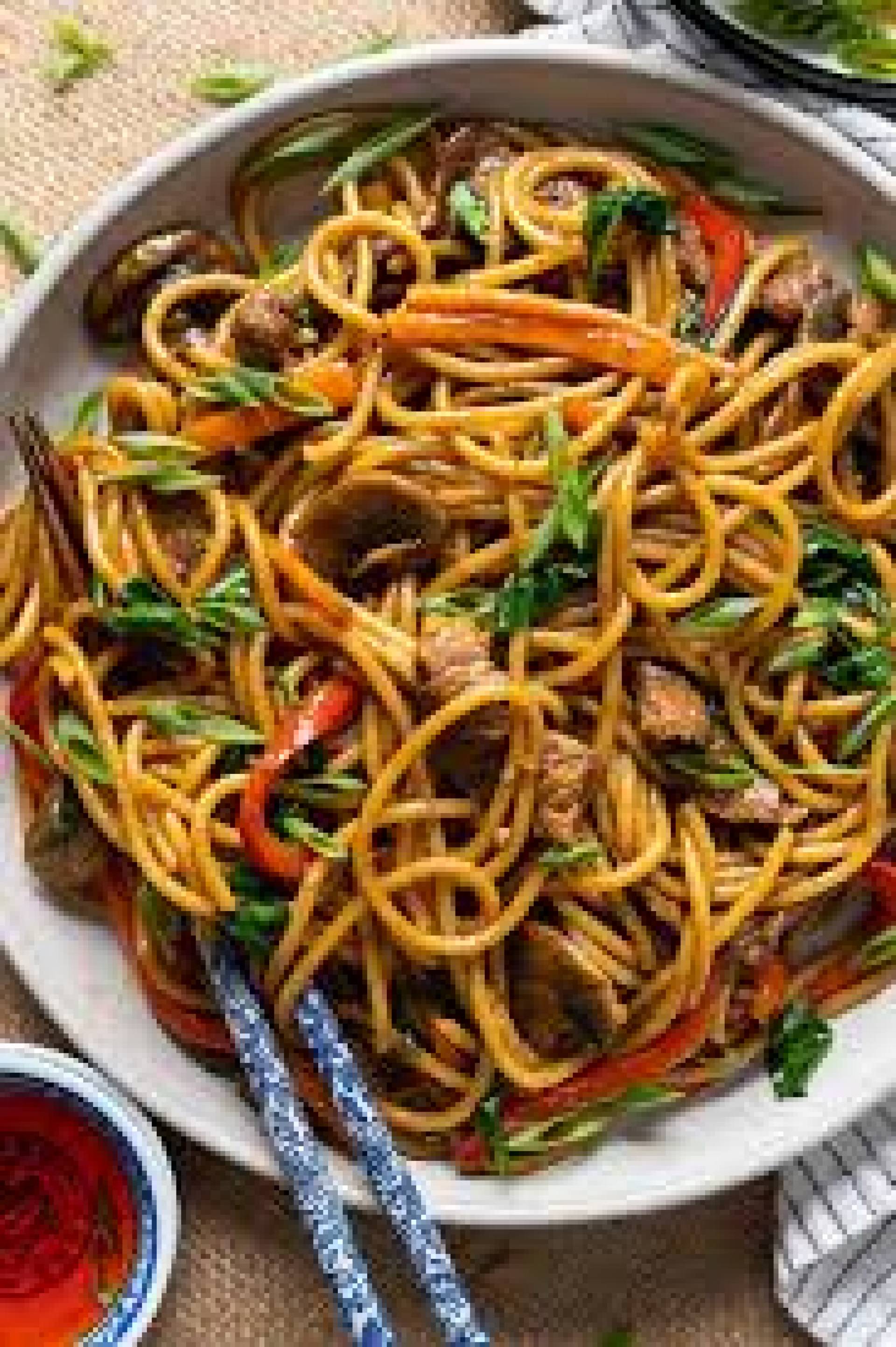 Ground Beef Lo Mein